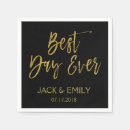 Search for best day ever napkins Typography
