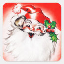 Search for seasons greetings retro stickers Santa