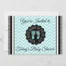Search for chevron stripes invitations Aqua
