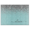 Recherche de bleu turquoise planches à découper Monogramme