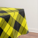 Search for yellow and black tablecloths Tartan