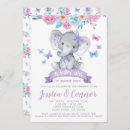 Search for elephant and butterfly invitations For kids