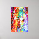 Search for abstract woman face canvas prints Girl
