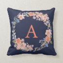 Search for floral wreath pillows Peach