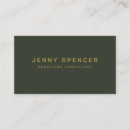 Search for dark green and gold business cards Minimalist
