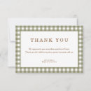 Search for olive green thank you cards Green baby shower