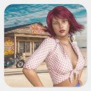 Search for motorcycle girl stickers Retro