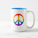 Recherche de signe de paix tasses Arc en ciel