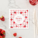 Recherche de first birthday serviettes Fraise