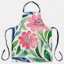 Search for floral design aprons Watercolor flowers