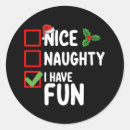 Search for naughty or nice stickers Xmas