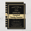 Recherche de class reunion invitations Noir et or