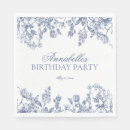 Search for blue willow napkins For her