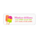 Search for popsicle return address labels Watercolor