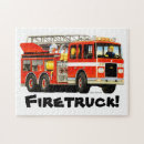 Recherche de camions pompiers puzzles Firetruck