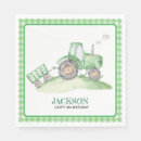 Search for tractor napkins First birthday