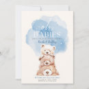 Search for triplet baby shower invitations Blue