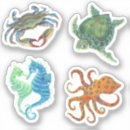 Recherche de animaux marins autocollants Hippocampe