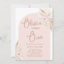 Search for blush pink 1st birthday invitations Baby girl
