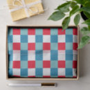 Search for blue white plaid tissue paper Vintage