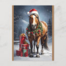 Recherche de chevaux de noël cartes postales Pour elle