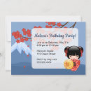 Search for japanese sakura birthday invitations Kokeshi