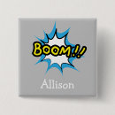Search for comic book square buttons Superhero