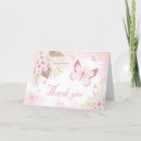 Recherche de pink butterfly thank you cards Papillon