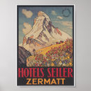 Recherche de vintage matterhorn posters Zermatt