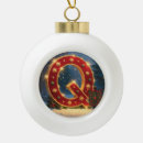 Search for letter q ornaments Initial