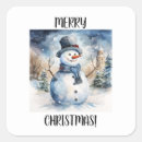 Search for watercolor snowman stickers Festive