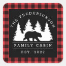 Search for bear family stickers Buffalo plaid