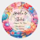 Search for pink flowers wedding stickers Boho