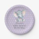 Recherche de elephant baby shower plates Petite fille