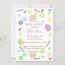 Search for candy baby shower invitations Pink