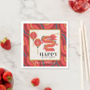Search for red dragon napkins Chinese new year