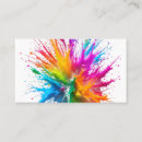 Search for paint splatter business cards Illustration