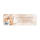 Search for white pumpkin return address labels Rustic