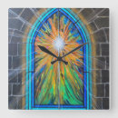 Search for stained glass window clocks Religious