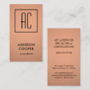 Search for copper and black business cards Elegant