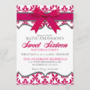 Search for damask invitations Bow