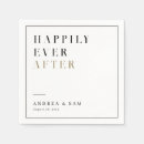 Search for happily ever after napkins Gold