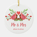 Search for lovebird ornaments Newlyweds