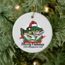Search for santa fishing ornaments For him