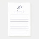 Search for monogrammed post it notes Modern minimalist