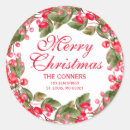 Search for round sticker return address labels Wreath