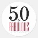 Search for 50 and fabulous stickers Elegant birthday party