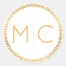 Search for save the date gold stickers Monogrammed