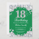 Search for 18th green invitations Green and silver