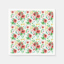 Recherche de fleurs peintes serviettes Blanc